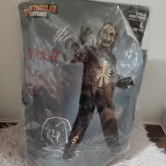 Spooktacular Creations Realistic Scary Halloween Zombie Costume Child L 10-12 - Picture 1 of 4